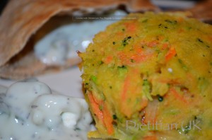 Dietitian UK: Veggie Patties with Pitta