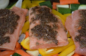 Dietitian UK: Spicy Salmon marinating.