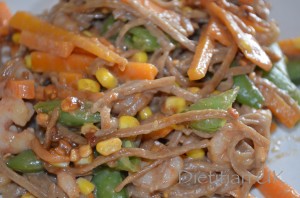 Dietitian UK: Peanut and Prawn Noodles