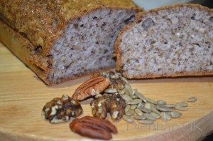 Gluten, wheat and dairy free nut and seed Bread 1