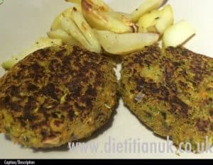 Dietitian UK: Courgette & Chickpea Burgers 1