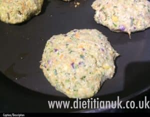 Dietitian UK: Courgette and Chickpea Burger 2