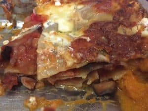 Butternut squash and bean lasagne 1
