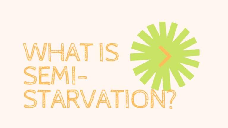 What is semi starvation on an light background with green star