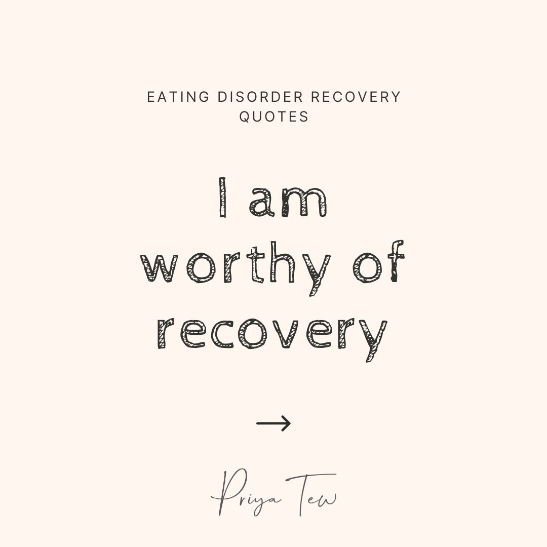 Peach background: I am worthy of recovery