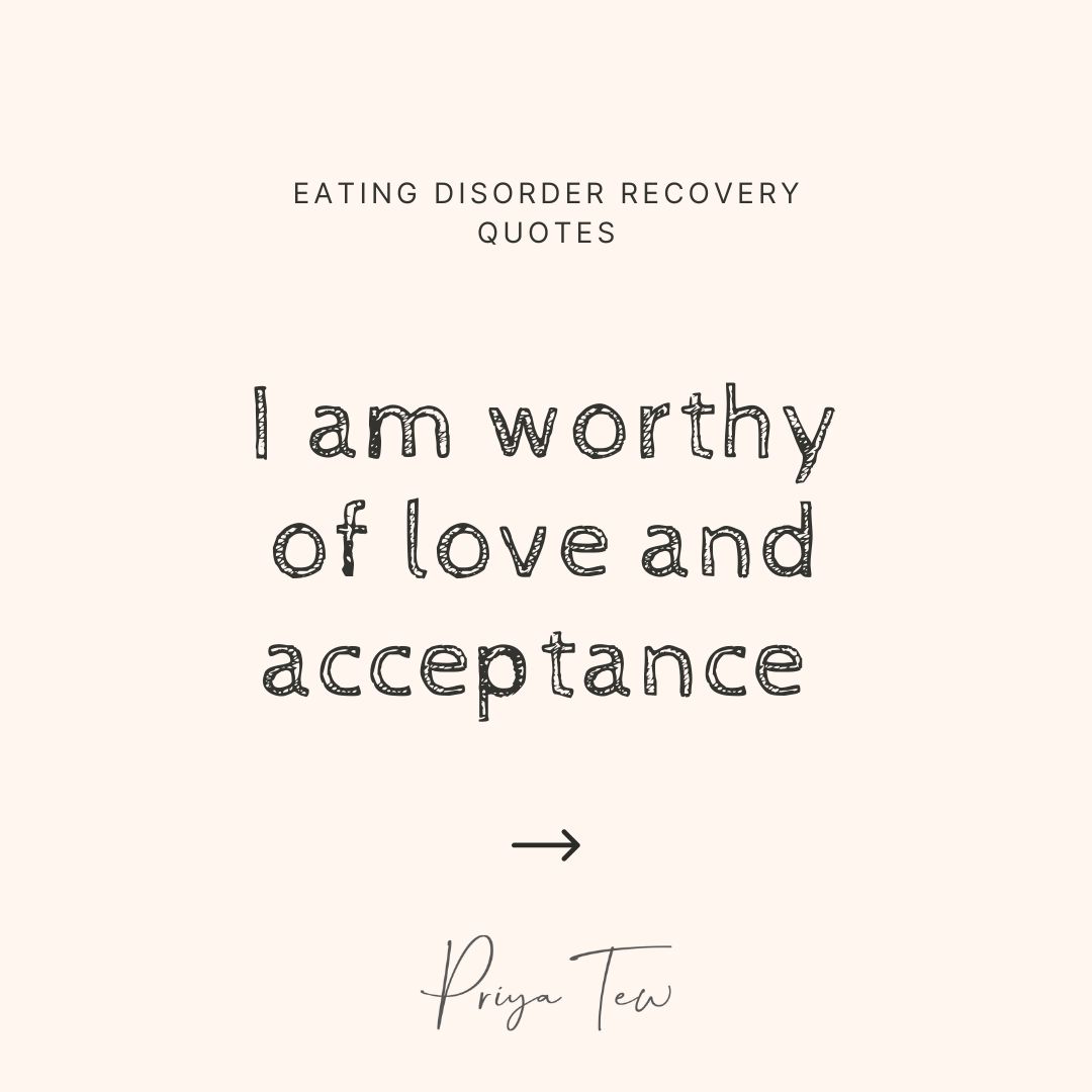I am worthy of love and acceptance: written on a peach background