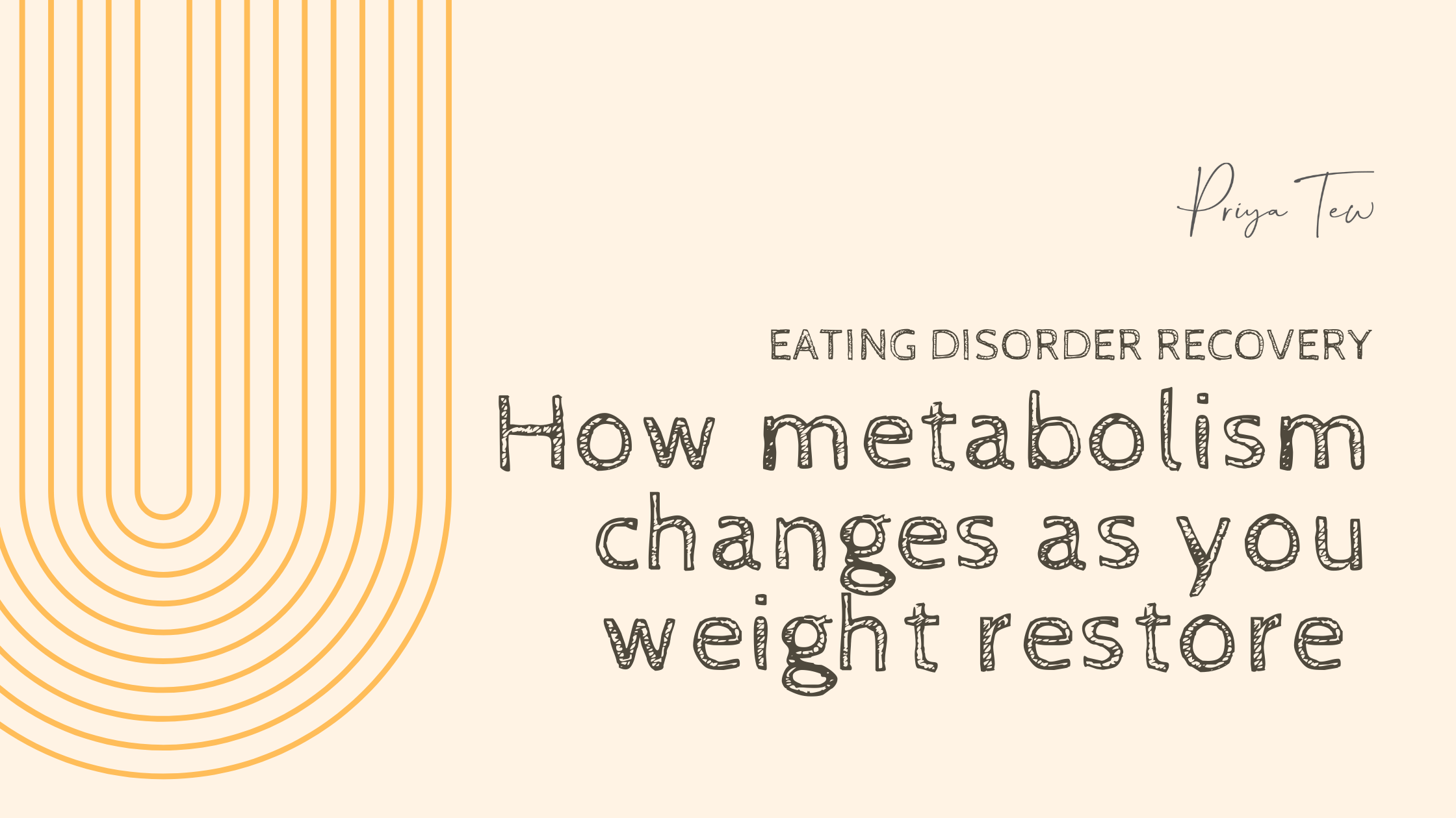 How metabolism changes as you weight restore on an orange background