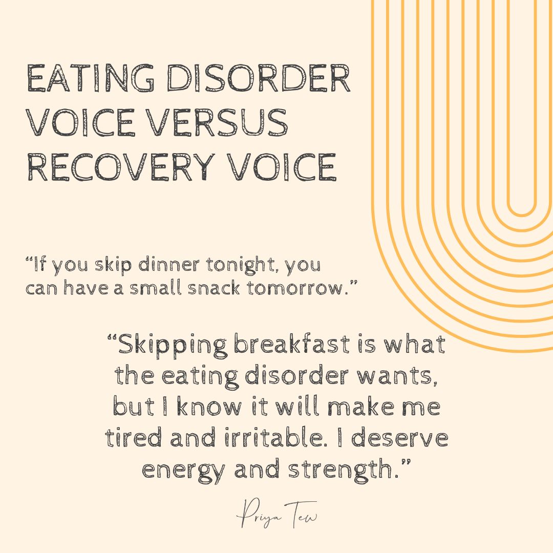 Skipping breakfast is waht the eating disorder wants but I know it will make me tired and irritable. I deserve energy and strength.