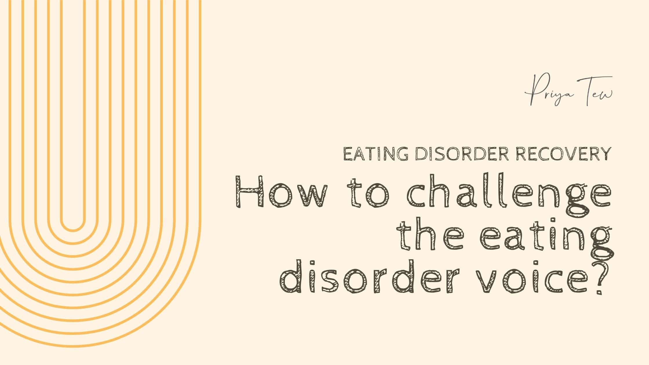 How to challenge the eating disorder voice on peach background