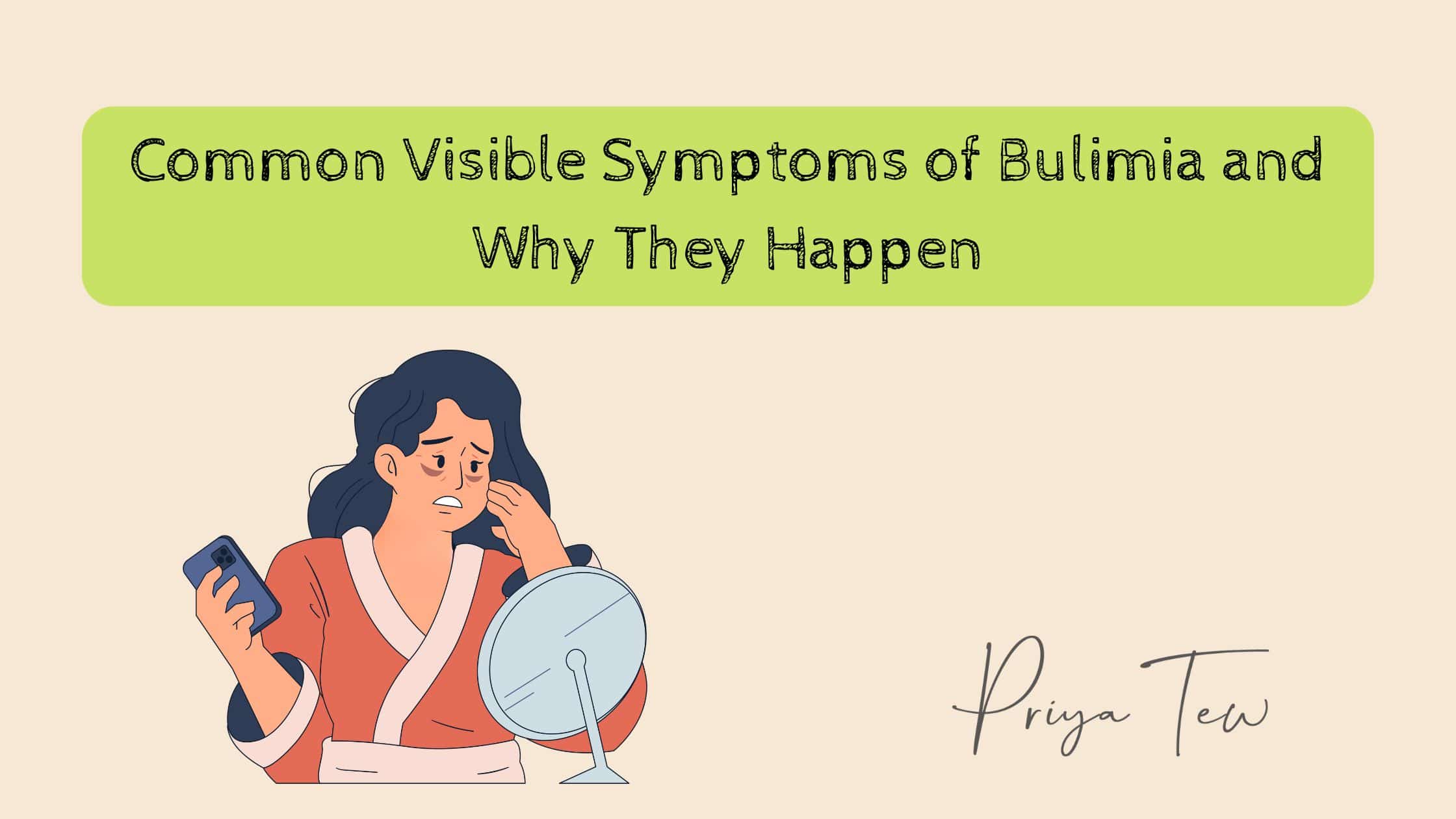 Lesser known visible signs of bulimia are described in this blog